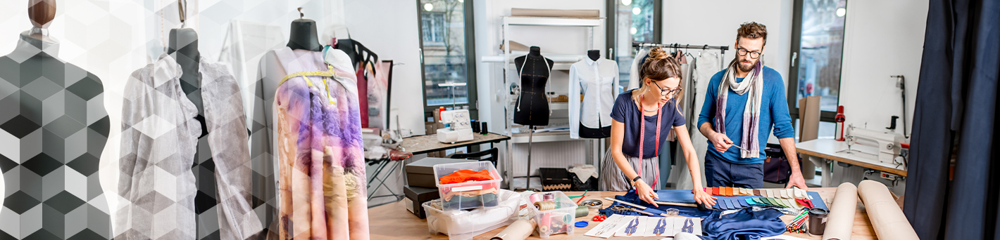 Fashion Designers Working in a Studio