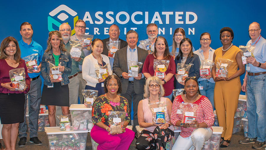 ACU Augusta Employees Holding Meal Bags