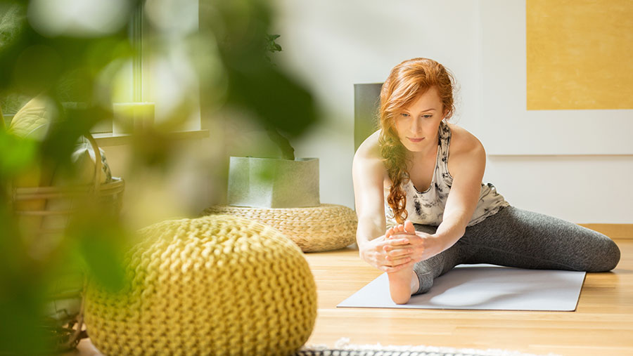 Woman doing yoga