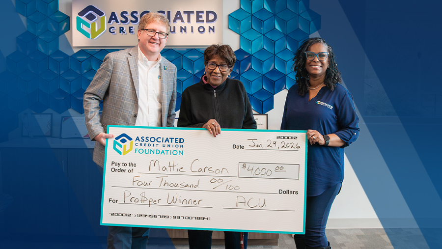 PROSPER SAVINGS WINNER WITH CHECK