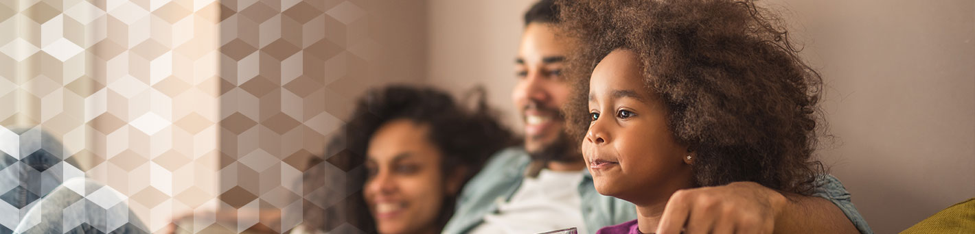 Family relaxing at home.