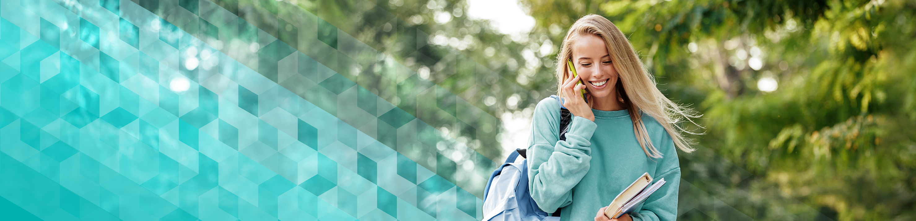 Female Student with Backpack Smiling