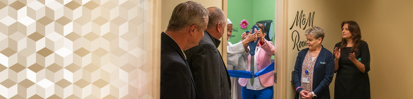 Ribbon cutting of the Mother's and Meditation Room