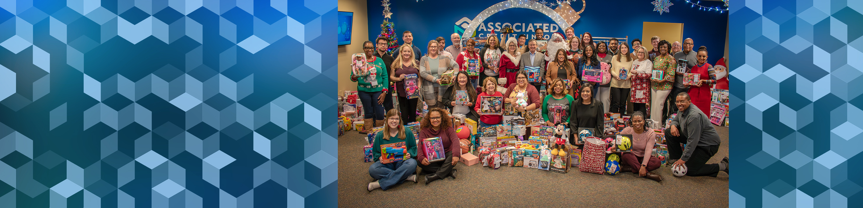 MCC Main Office Employees with gifts