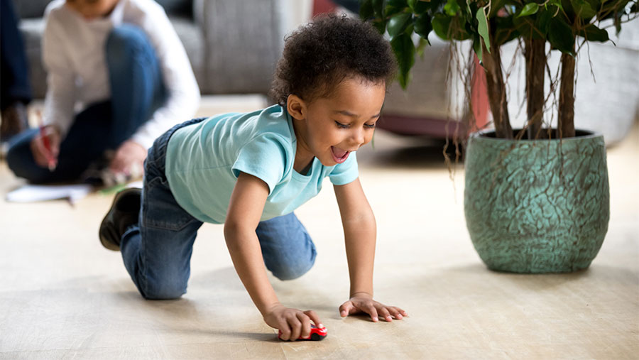 Baby crawling