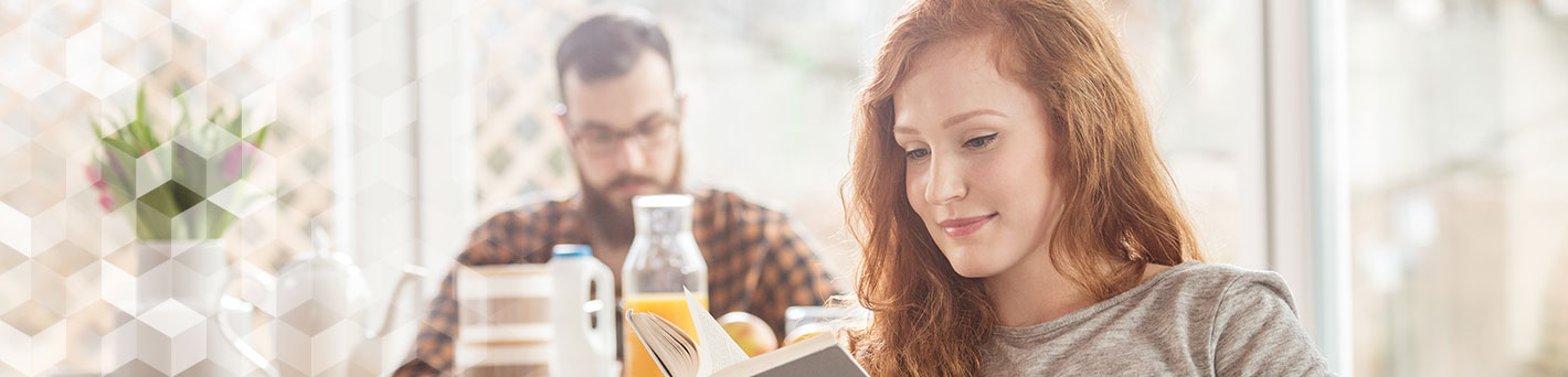 Woman reading a book