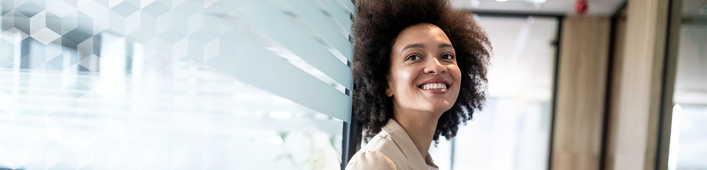 Woman smiling